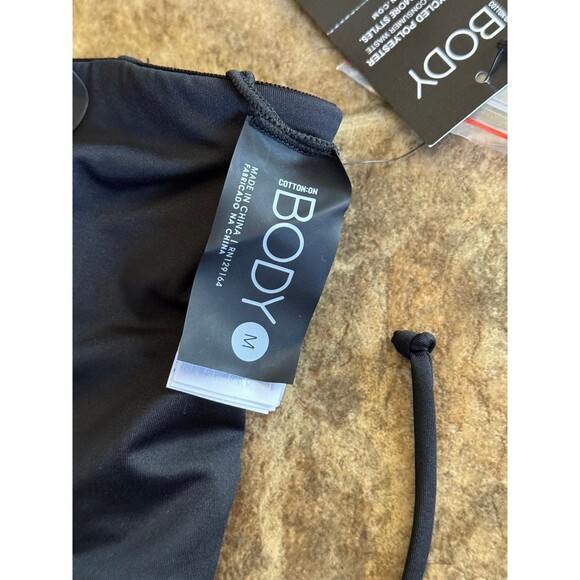 Cotton On Body Side Gathered Midi Bandeau Bikini Top Black Size Medium - Picture 8 of 9